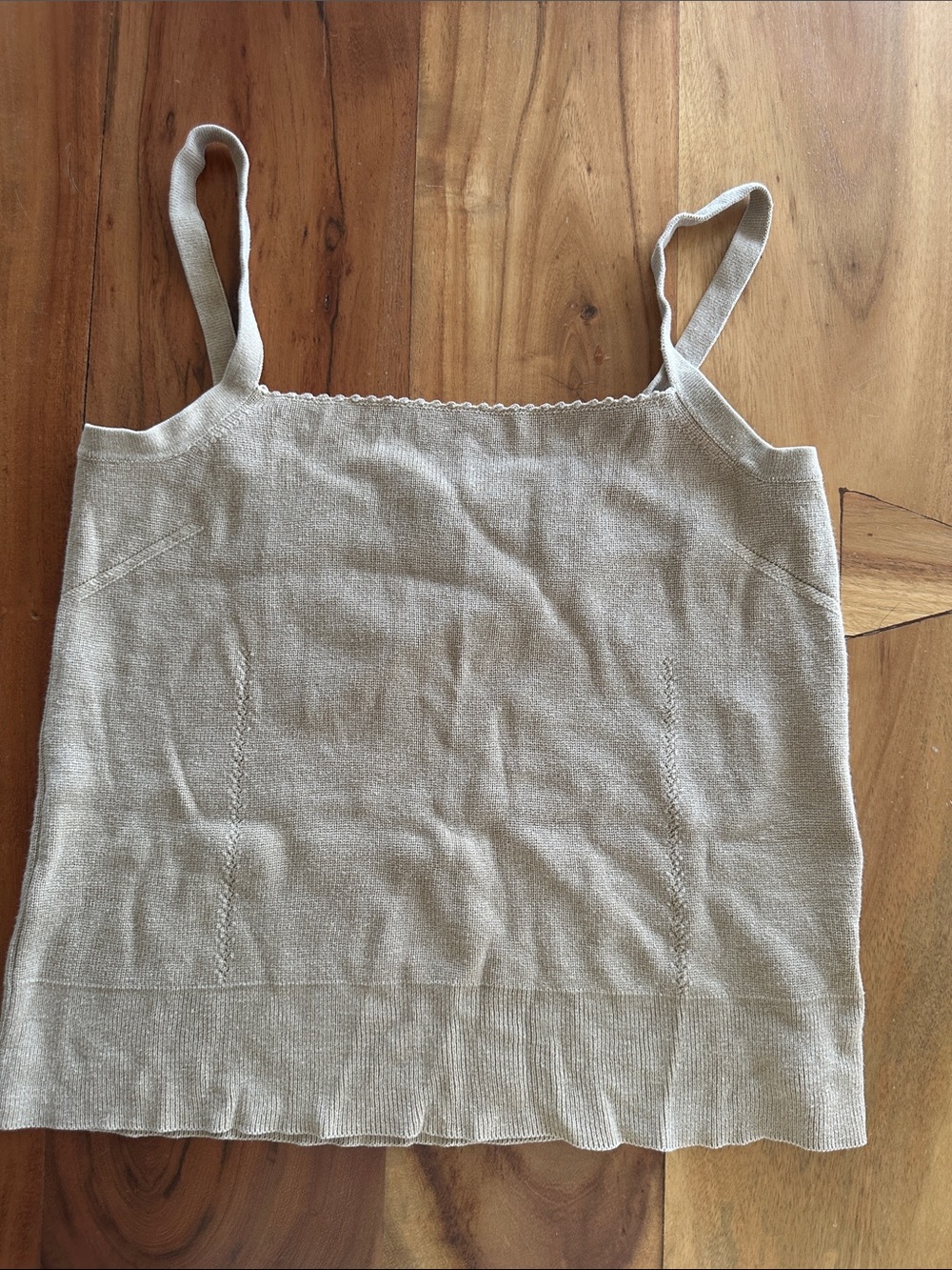 Liz Claiborne tan 100% silk Camisole Tank Top